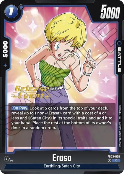 Erasa, Raging Roar Release Event Cards FB03-028