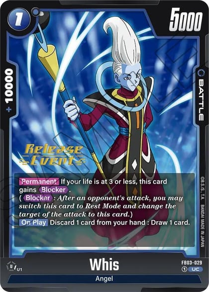 Whis, Raging Roar Release Event Cards FB03-029