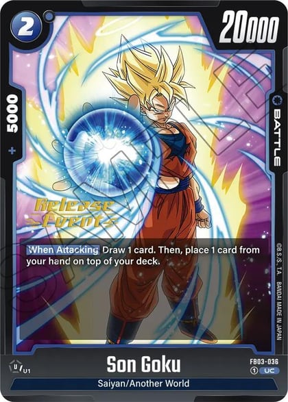 Son Goku - FB03-036, Raging Roar Release Event Cards FB03-036