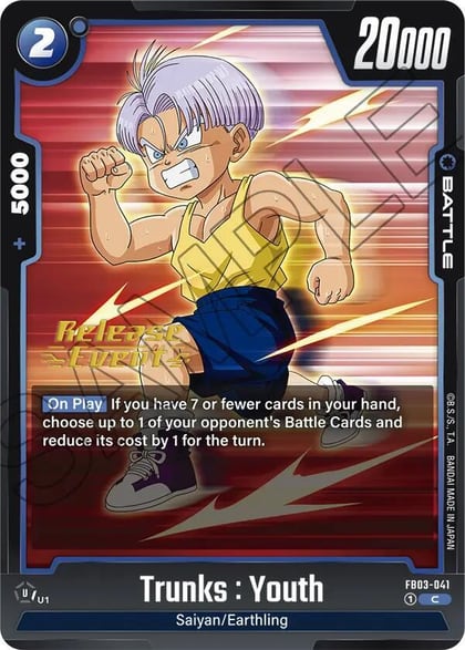 Trunks : Youth, Raging Roar Release Event Cards FB03-041