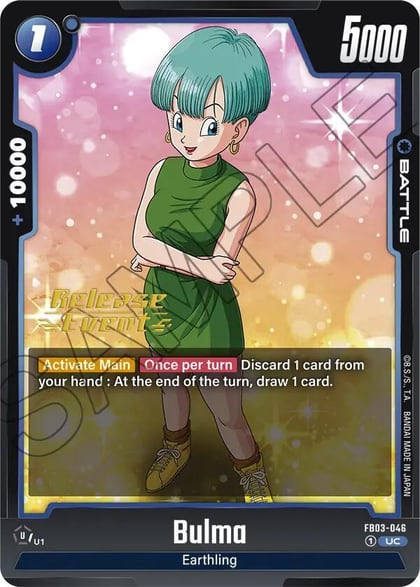 Bulma - FB03-046, Raging Roar Release Event Cards FB03-046
