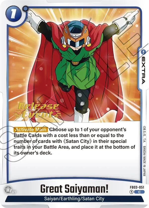 Great Saiyaman!, Raging Roar Release Event Cards FB03-051
