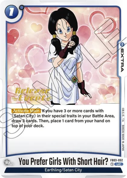 You Prefer Girls With Short Hair?, Raging Roar Release Event Cards FB03-052