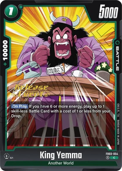 King Yemma, Raging Roar Release Event Cards FB03-054