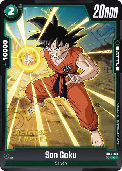 Son Goku - FB03-063, Raging Roar Release Event Cards FB03-063
