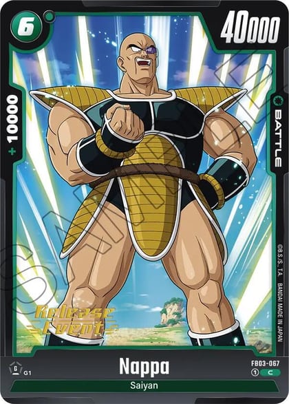 Nappa, Raging Roar Release Event Cards FB03-067