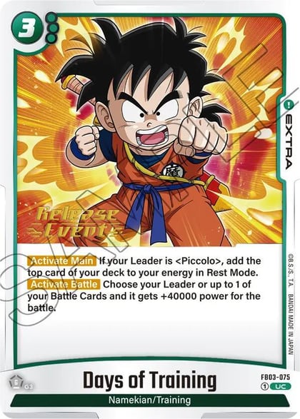 Days of Training, Raging Roar Release Event Cards FB03-075