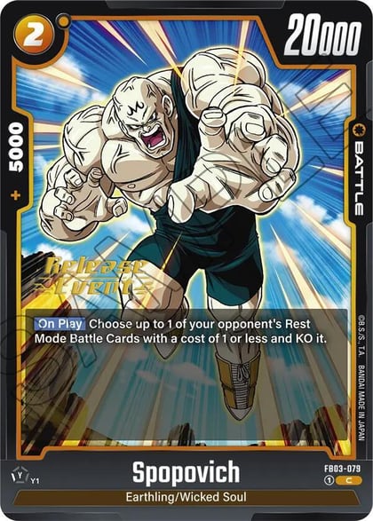 Spopovich, Raging Roar Release Event Cards FB03-079