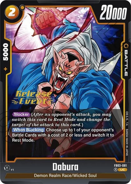 Dabura - FB03-081, Raging Roar Release Event Cards FB03-081