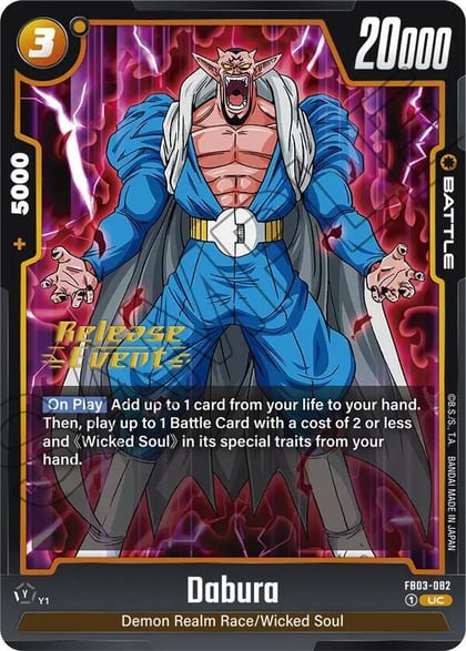Dabura - FB03-082, Raging Roar Release Event Cards FB03-082