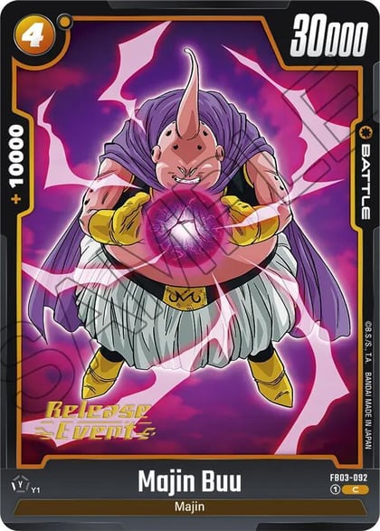 Majin Buu - FB03-092, Raging Roar Release Event Cards FB03-092