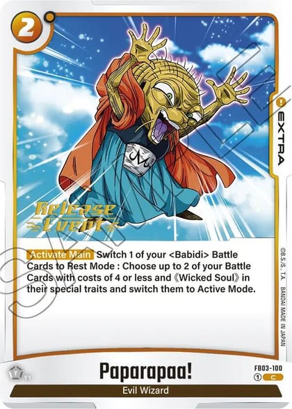 Paparapaa!, Raging Roar Release Event Cards FB03-100