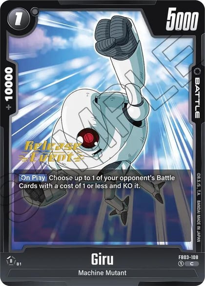 Giru, Raging Roar Release Event Cards FB03-108