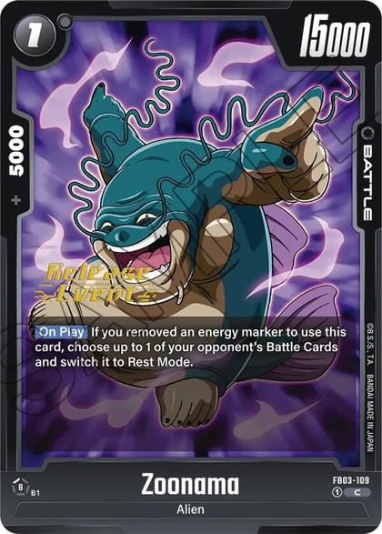 Zoonama, Raging Roar Release Event Cards FB03-109