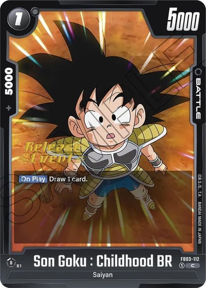 Son Goku : Childhood BR, Raging Roar Release Event Cards FB03-112
