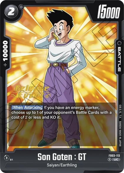 Son Goten : GT, Raging Roar Release Event Cards FB03-113