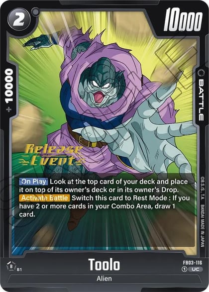 Toolo, Raging Roar Release Event Cards FB03-116