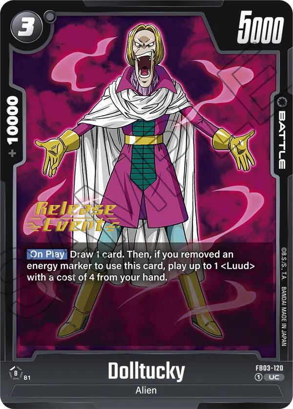 Dolltucky, Raging Roar Release Event Cards FB03-120