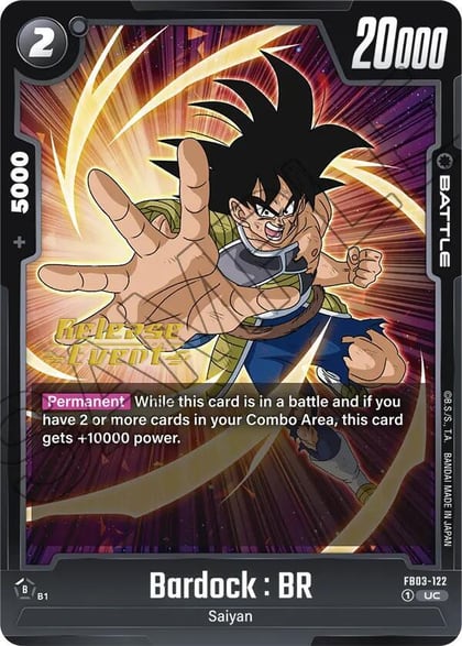 Bardock : BR, Raging Roar Release Event Cards FB03-122