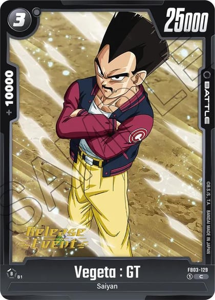 Vegeta : GT, Raging Roar Release Event Cards FB03-129