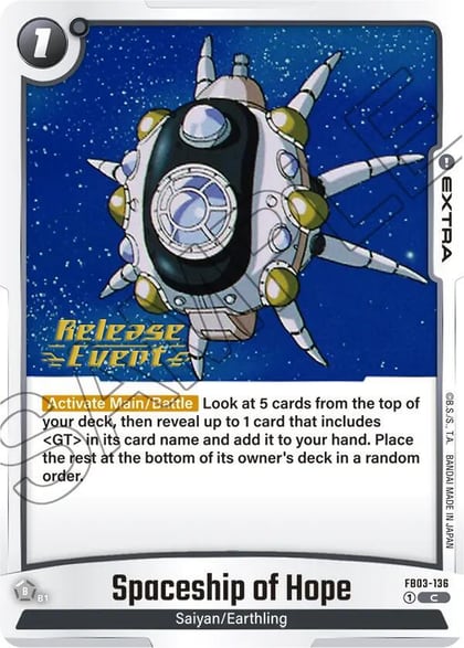 Spaceship of Hope, Raging Roar Release Event Cards FB03-136