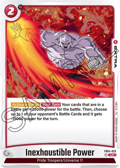 Inexhaustible Power, Ultra Limit FB04-025