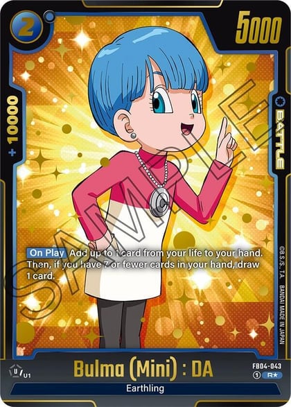 Bulma (Mini) : DA (Alternate Art), Ultra Limit FB04-043