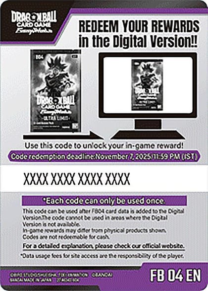 Code Card - Ultra Limit Booster (FB04), Ultra Limit P594066
