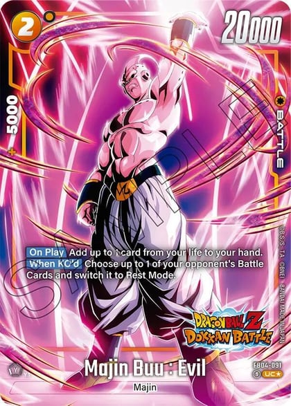 Majin Buu : Evil - FB04-091 (Dragon Ball Z Dokkan Battle Alternate Art), Ultra Limit Alternate Art Reprints FB04-091