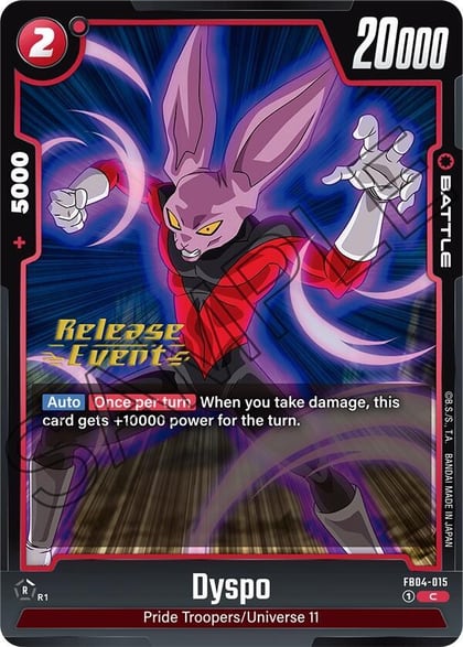 Dyspo, Ultra Limit Release Event Cards FB04-015