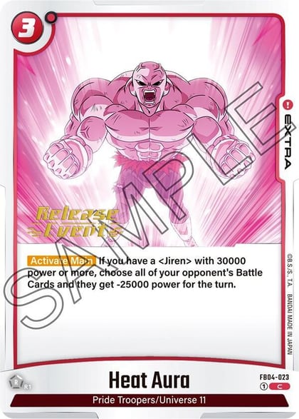 Heat Aura, Ultra Limit Release Event Cards FB04-023