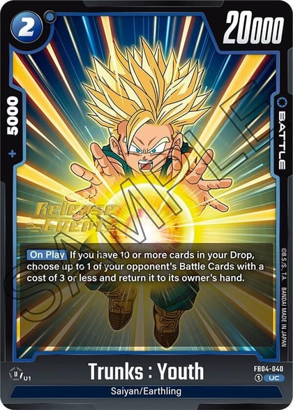 Trunks : Youth, Ultra Limit Release Event Cards FB04-040