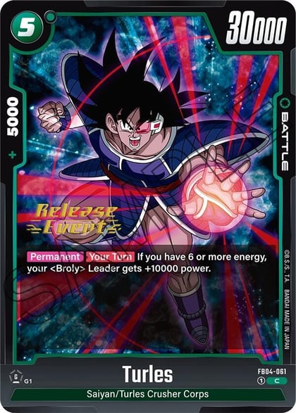Turles, Ultra Limit Release Event Cards FB04-061