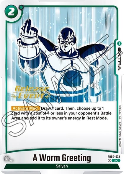 A Warm Greeting, Ultra Limit Release Event Cards FB04-073
