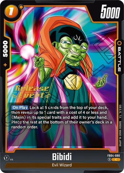 Bibidi, Ultra Limit Release Event Cards FB04-086