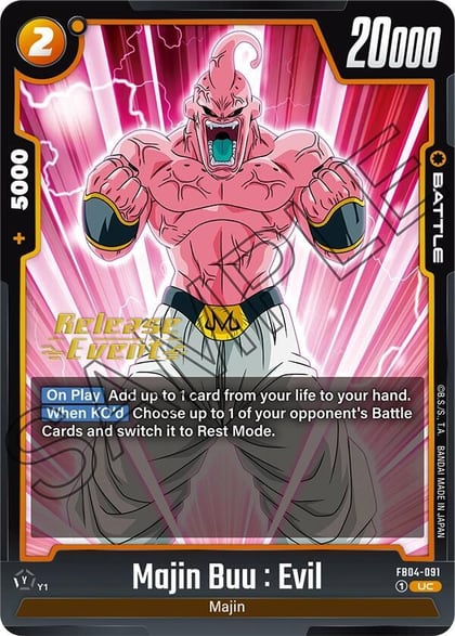 Majin Buu : Evil - FB04-091, Ultra Limit Release Event Cards FB04-091