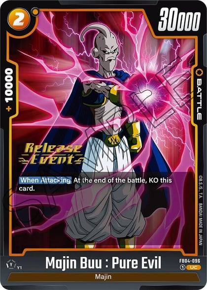 Majin Buu : Pure Evil, Ultra Limit Release Event Cards FB04-096