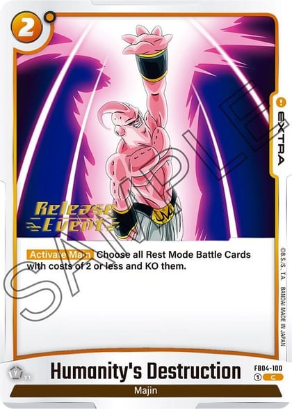 Humanity's Destruction, Ultra Limit Release Event Cards FB04-100