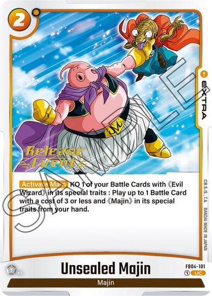 Unsealed Majin, Ultra Limit Release Event Cards FB04-101