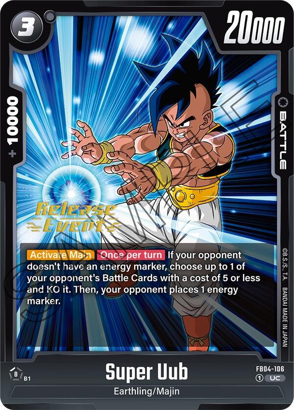 Super Uub, Ultra Limit Release Event Cards FB04-106