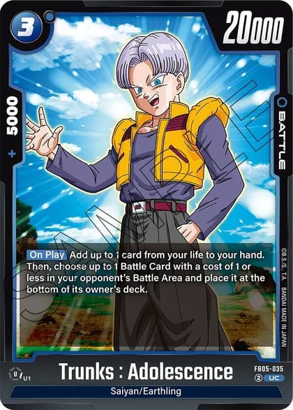 Trunks : Adolescence, New Adventure FB05-035