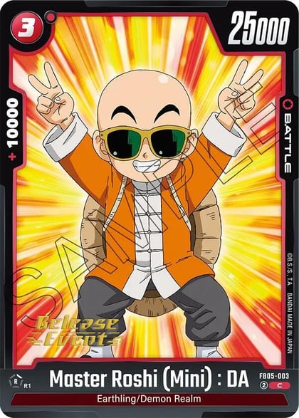 Master Roshi (Mini) : DA, New Adventure Release Event Cards FB05-003