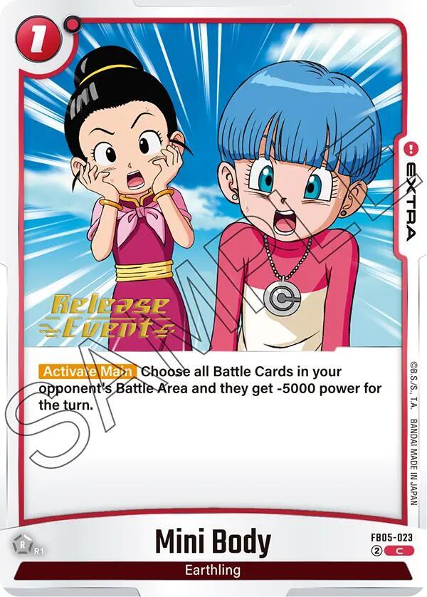 Mini Body, New Adventure Release Event Cards FB05-023