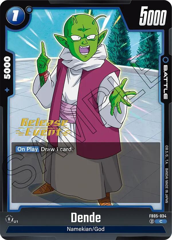 Dende - FB05-034, New Adventure Release Event Cards FB05-034
