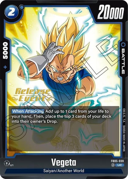 Vegeta - FB05-039, New Adventure Release Event Cards FB05-039