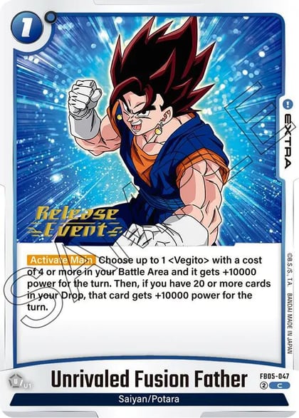 Unrivaled Fusion Father, New Adventure Release Event Cards FB05-047