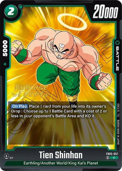 Tien Shinhan - FB05-057, New Adventure Release Event Cards FB05-057