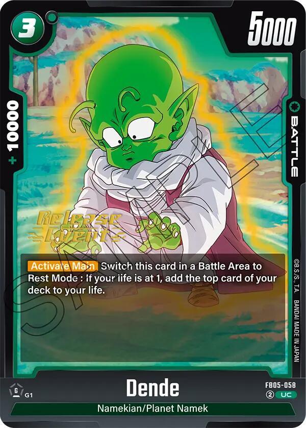 Dende - FB05-058, New Adventure Release Event Cards FB05-058