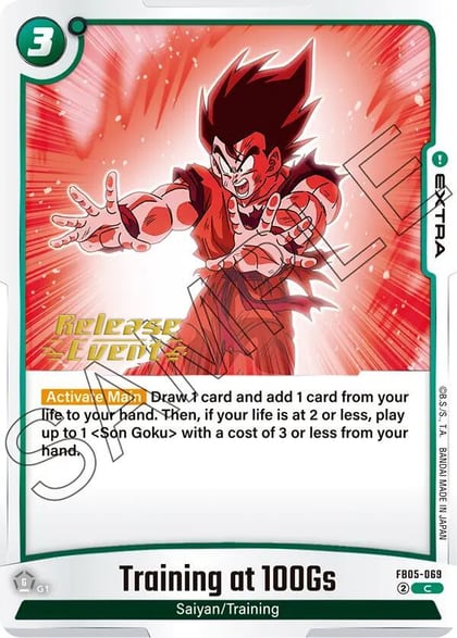 Training at 100Gs, New Adventure Release Event Cards FB05-069