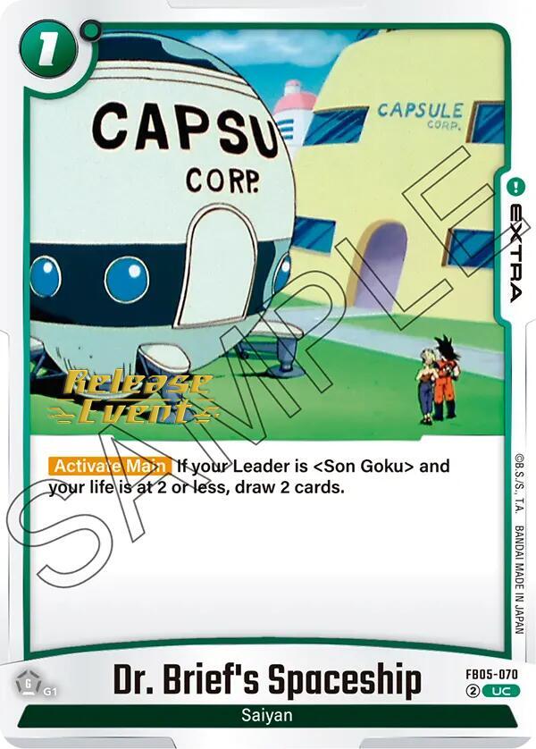 Dr. Brief's Spaceship, New Adventure Release Event Cards FB05-070
